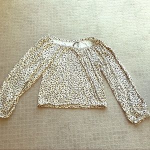 Anthropologie leopard print top.